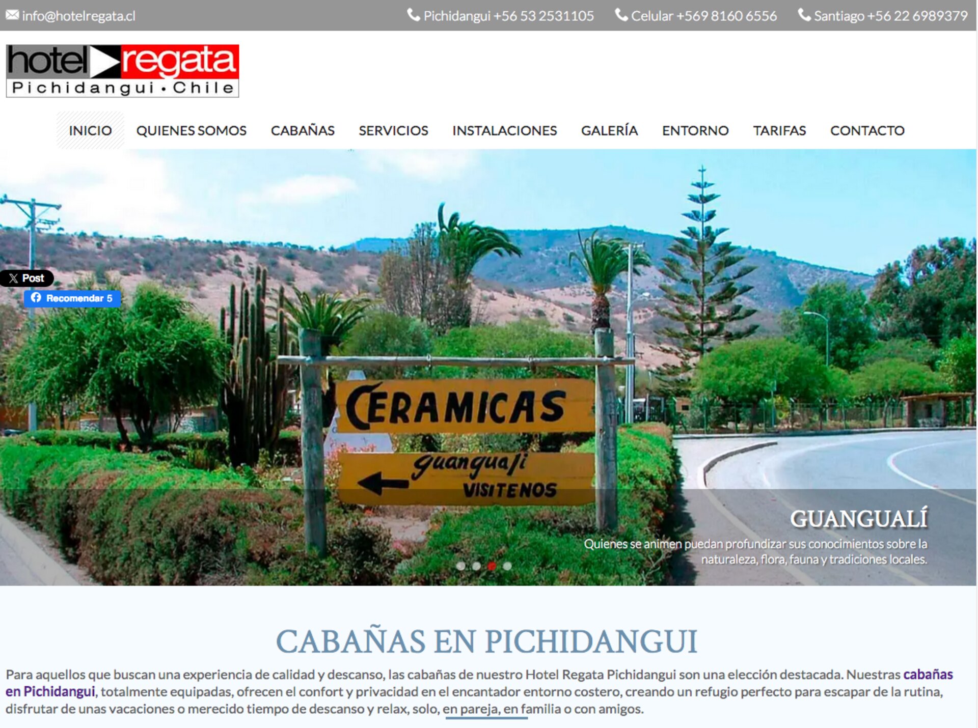Hospedajes en Pichidangui