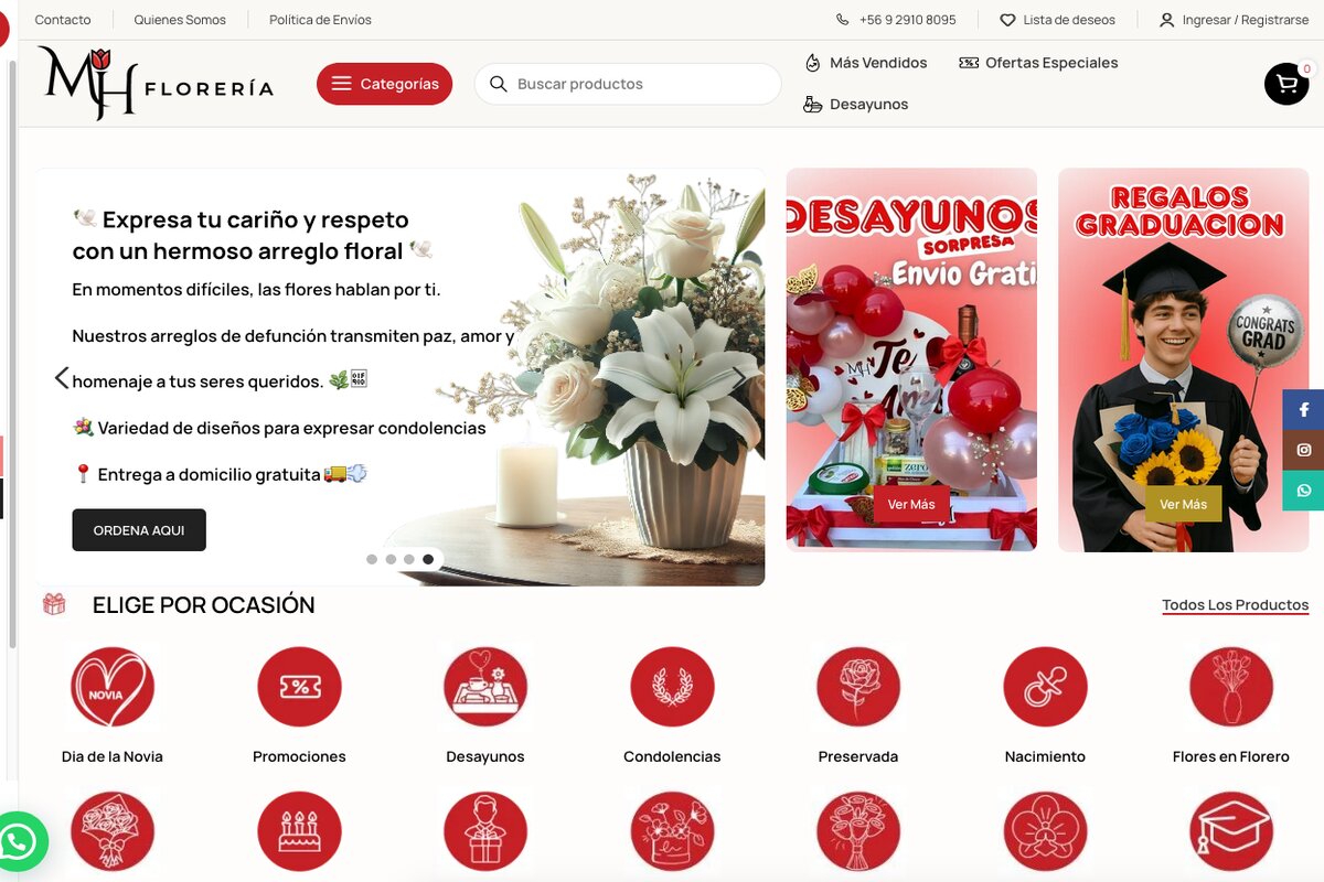 florería online en Santiago 